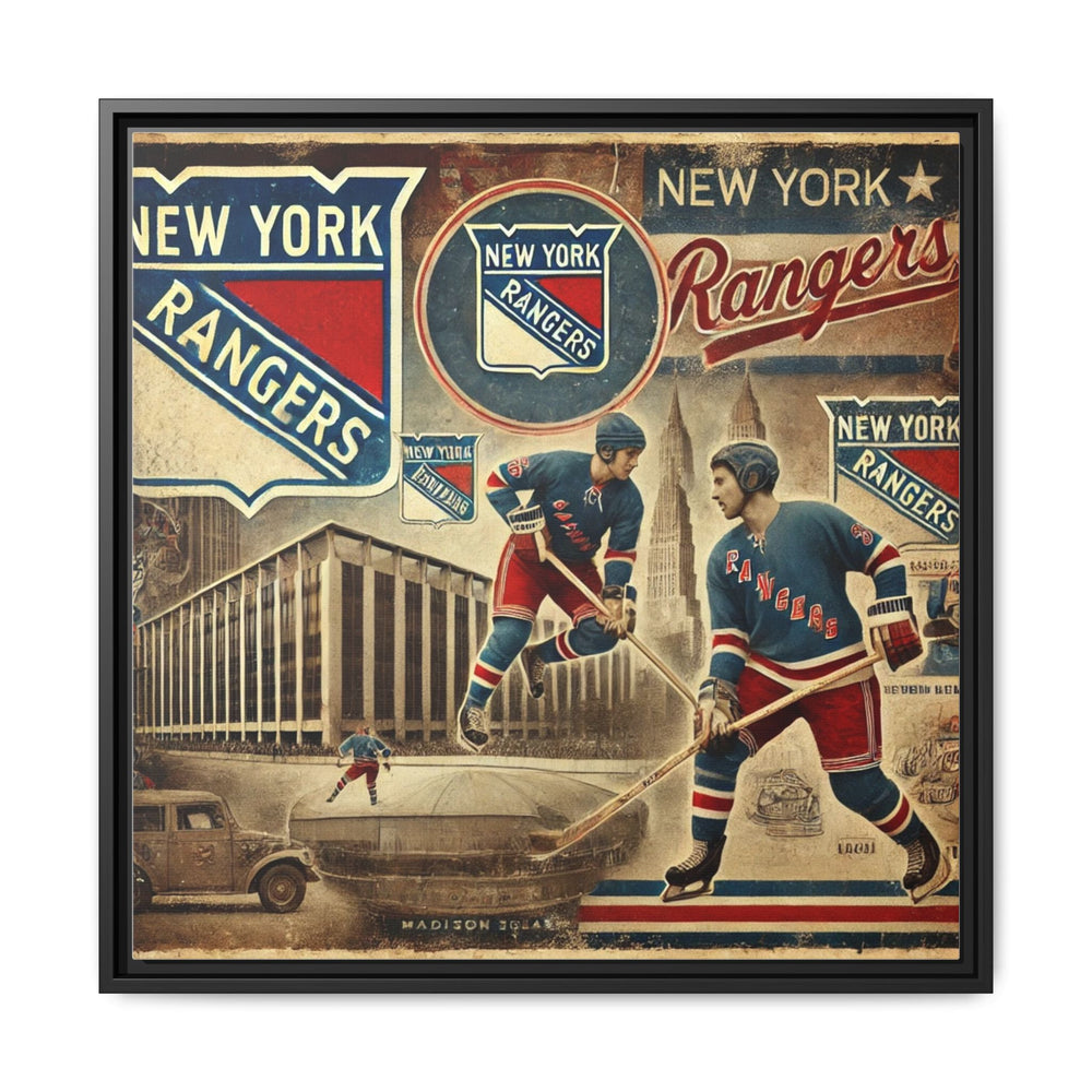 Vintage New York Rangers"  - Matte Canvas, Framed