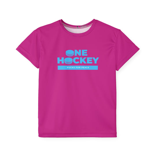 "One Hockey, Pucks For Peace" - Kids Sports T-Shirt