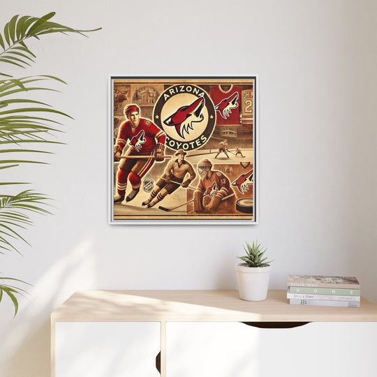 "Vintage Arizona Coyotes"  - Matte Canvas, Framed