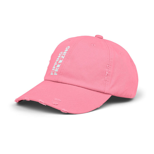 "Flippng Freezing" -  Distressed Cap