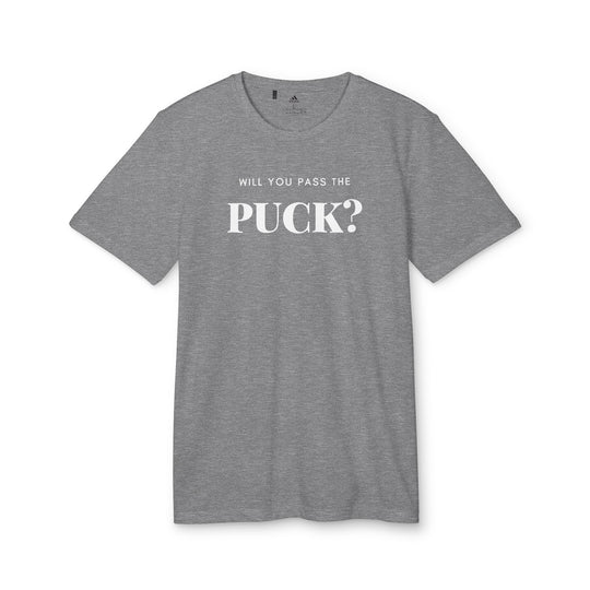 "Will You Pass The Puck" - adidas Sport T-shirt