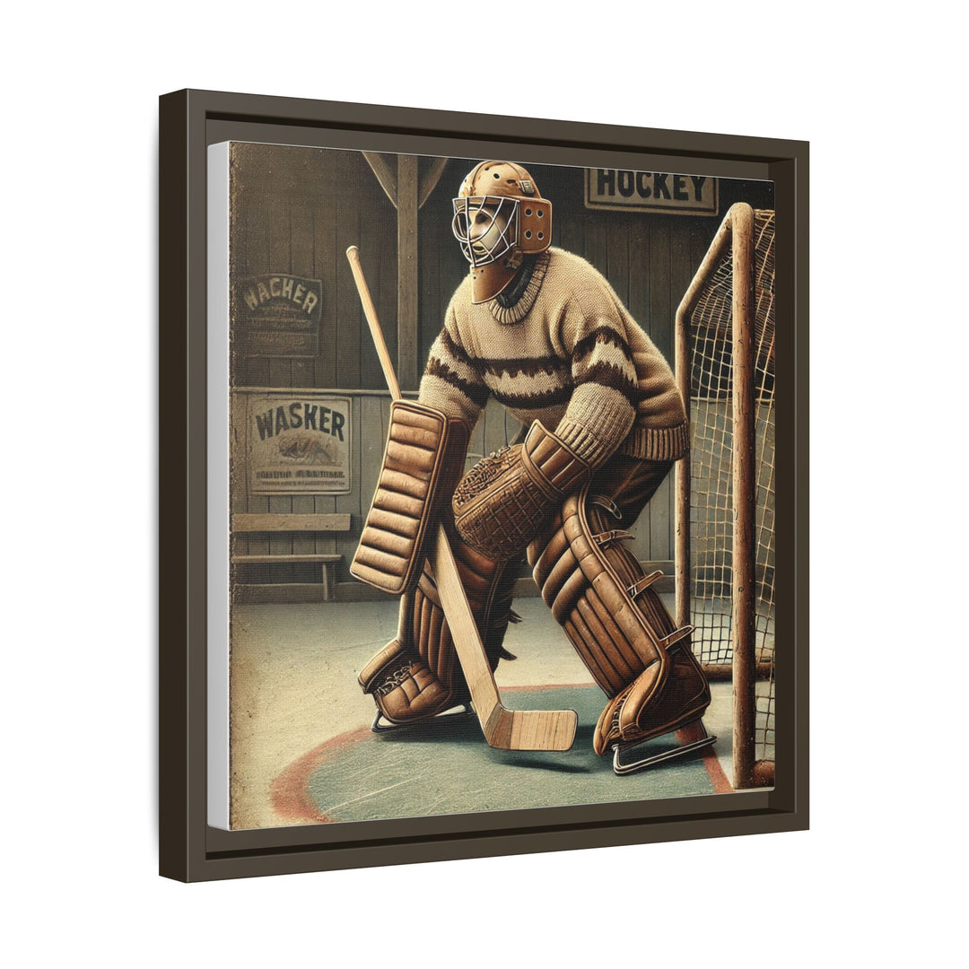 "Vintage Goalie"  - Matte Canvas, Framed