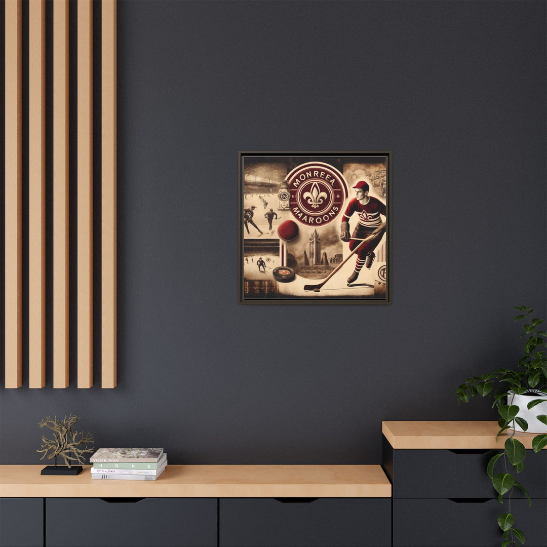 "Vintage Montreal Maroons"  - Matte Canvas, Framed