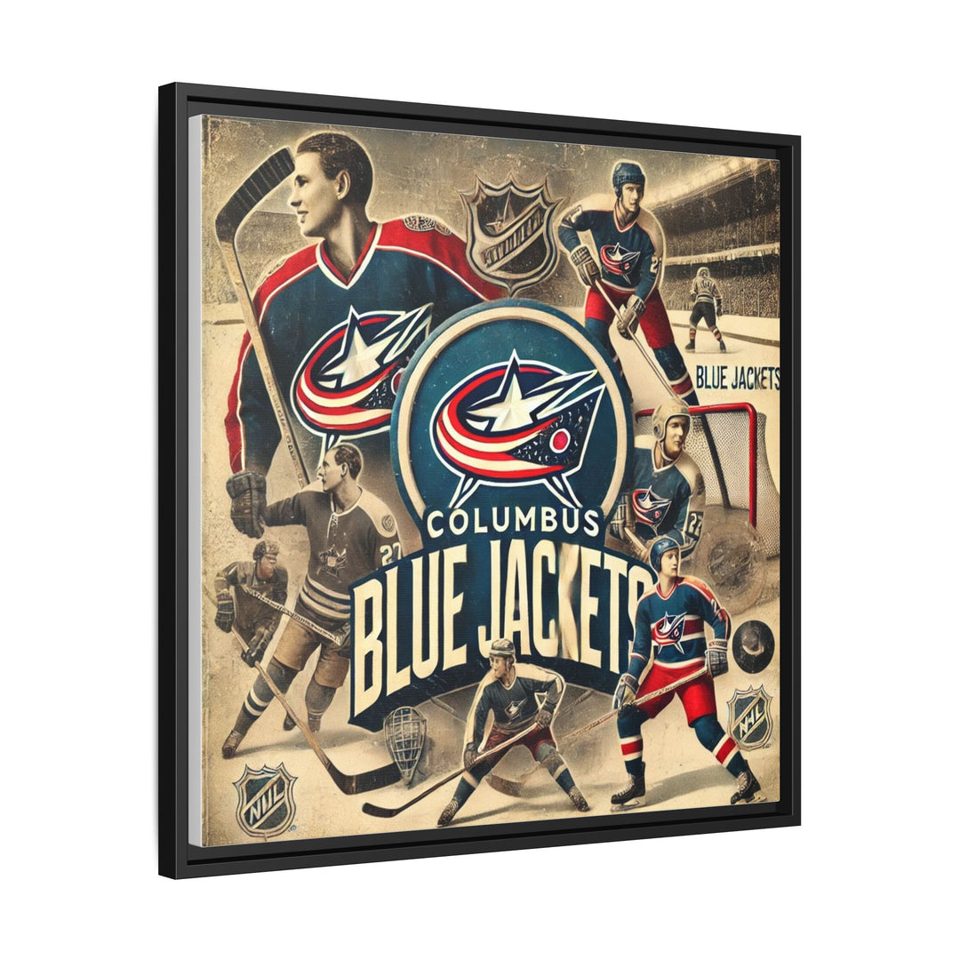 "Vintage Columbus Blue Jackets"  - Matte Canvas, Framed