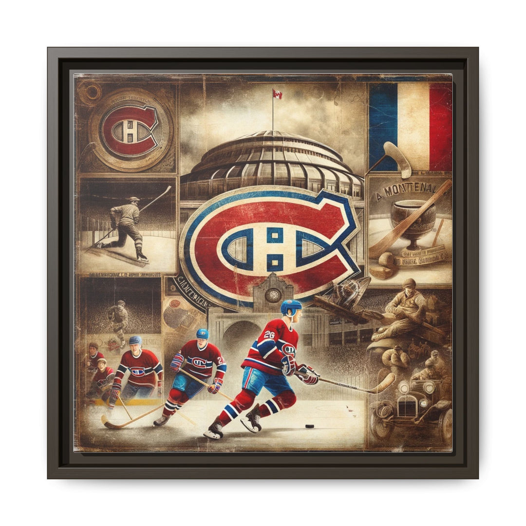 "Vintage Montreal Canadiens"  - Matte Canvas, Framed