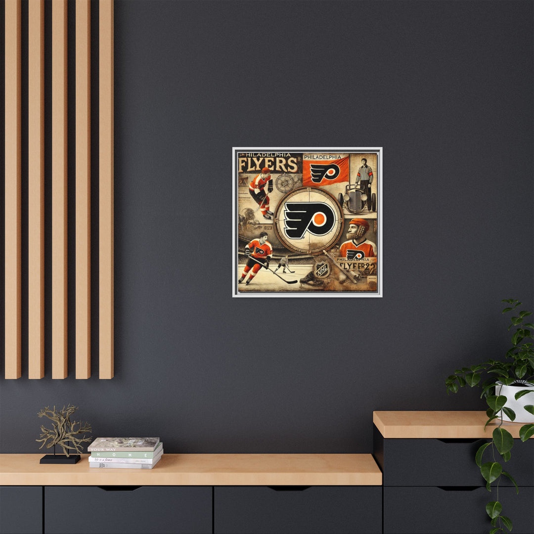 "Vintage Philadelphia Flyers"  - Matte Canvas, Framed