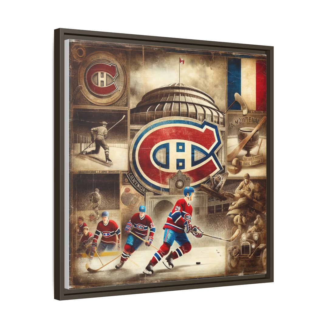 "Vintage Montreal Canadiens"  - Matte Canvas, Framed