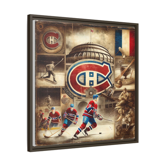 "Vintage Montreal Canadiens"  - Matte Canvas, Framed