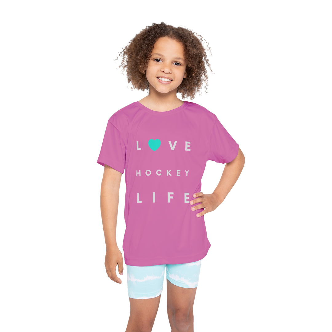 "Love Hockey Life" - Kids Sports T-Shirt