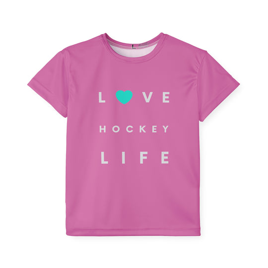 "Love Hockey Life" - Kids Sports T-Shirt