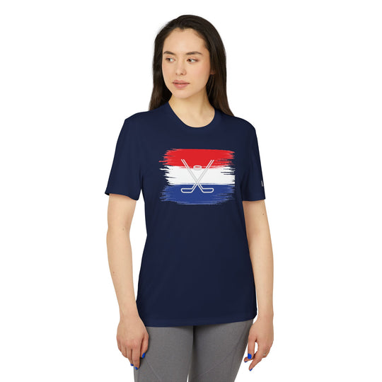 "Sticks Over USA Color" - adidas Sport T-shirt