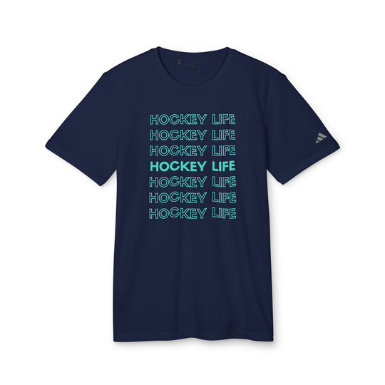 "Hockey Life Repeat" - adidas® Sport T-shirt