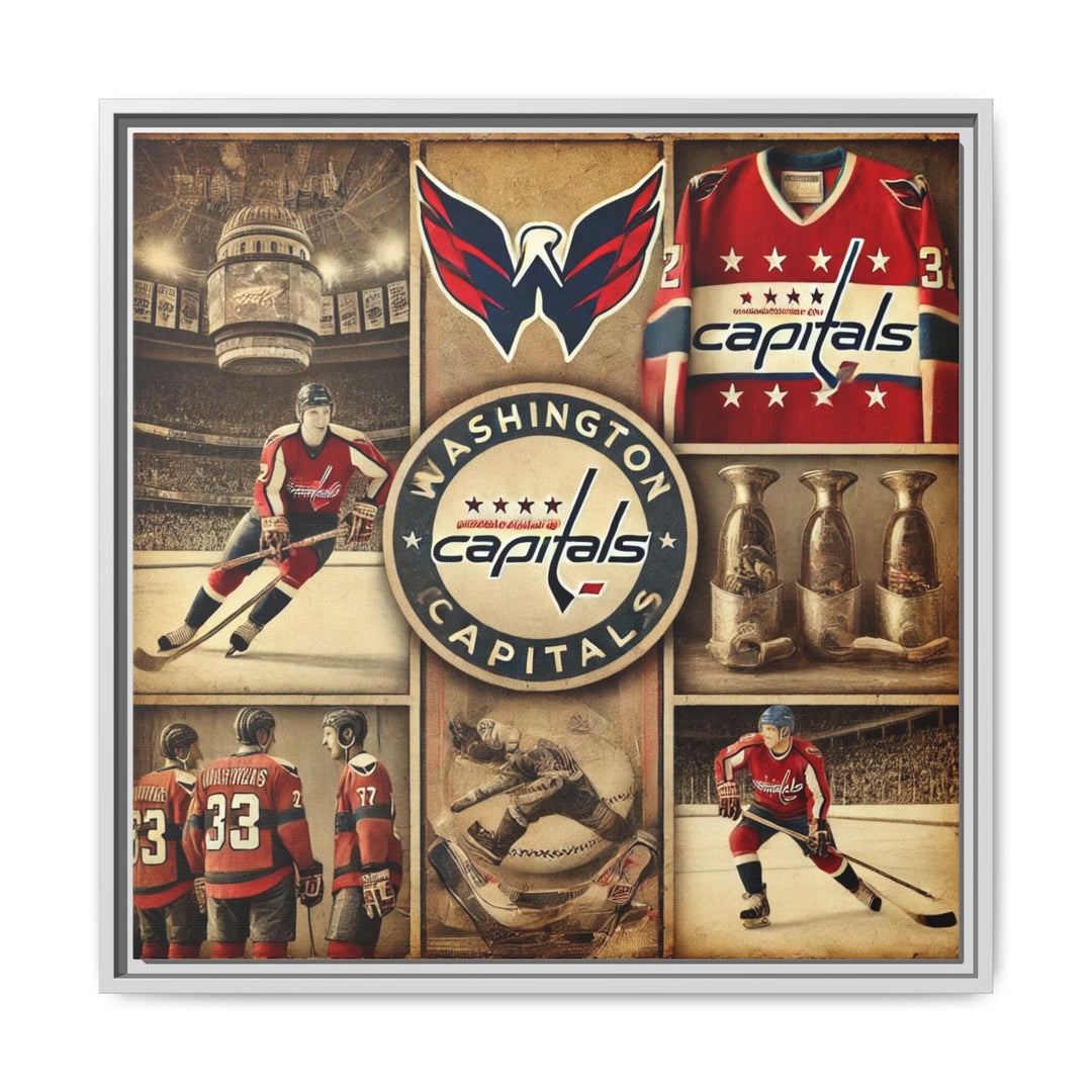 "Vintage Washington Capitals"  - Matte Canvas, Framed