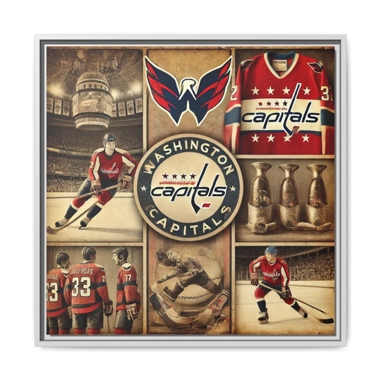 "Vintage Washington Capitals"  - Matte Canvas, Framed