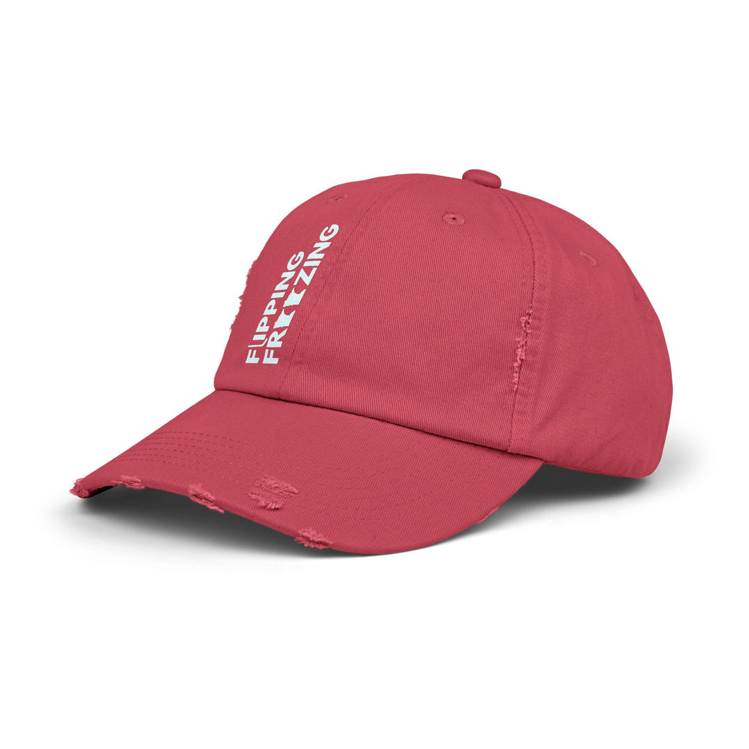 "Flippng Freezing" -  Distressed Cap