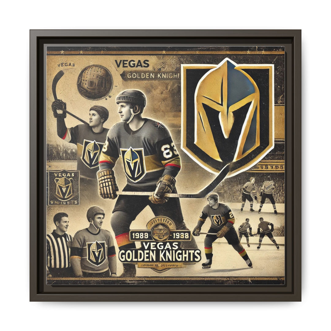 "Vintage Vegas Knights"  - Matte Canvas, Framed