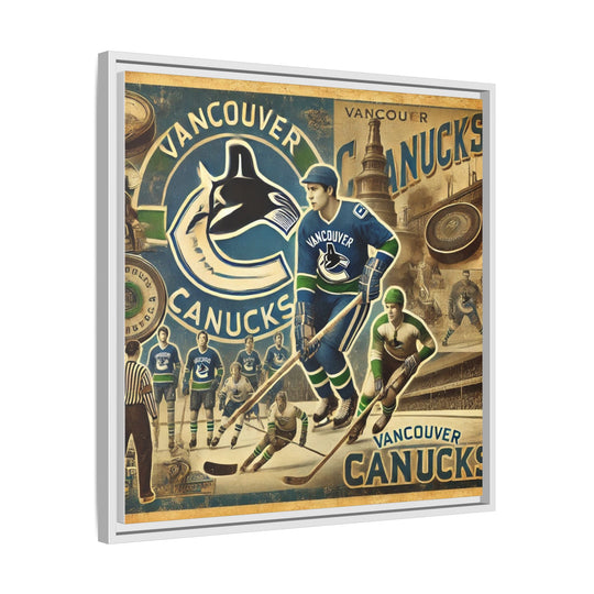 "Vintage Vancouver Canucks"  - Matte Canvas, Framed