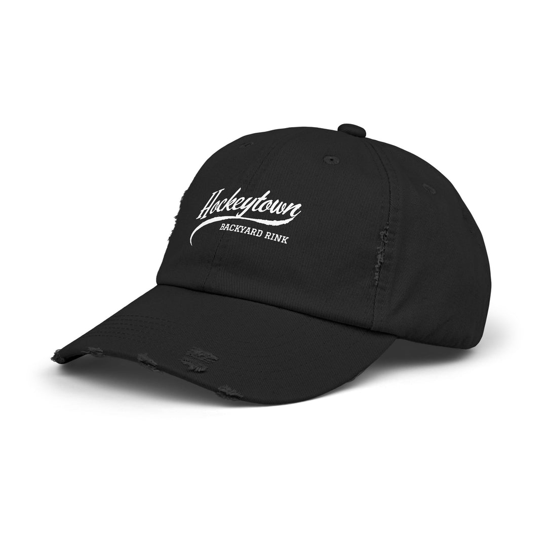 "Hockeytown Backyard Rink" -  Distressed Cap