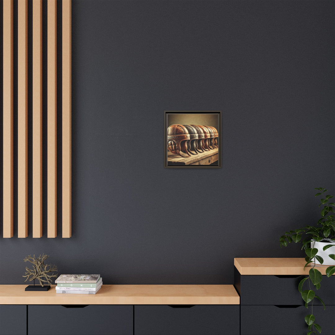 "Vintage Helmets  - Matte Canvas, Framed