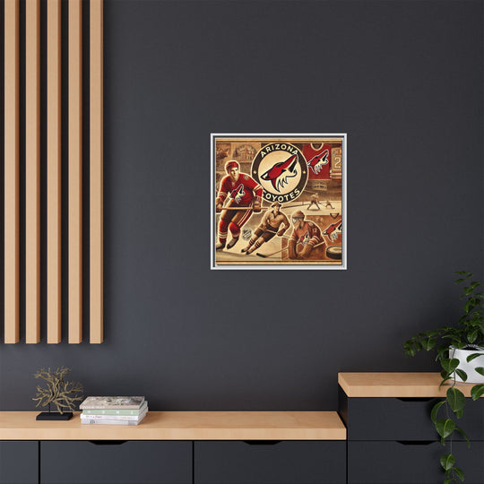 "Vintage Arizona Coyotes"  - Matte Canvas, Framed