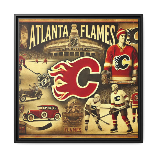 "Vintage Atlanta Flames"  - Matte Canvas, Framed