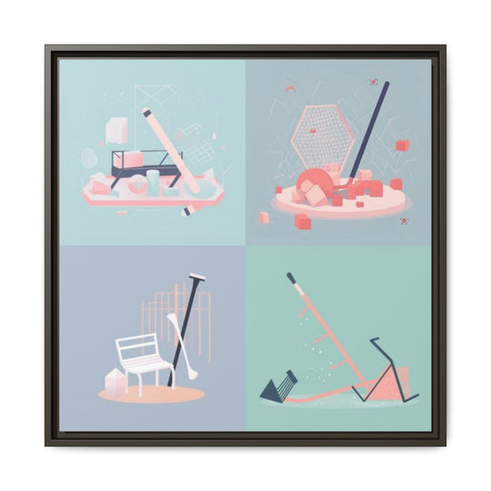 "Relaxing & Hockey"  - Matte Canvas, Framed