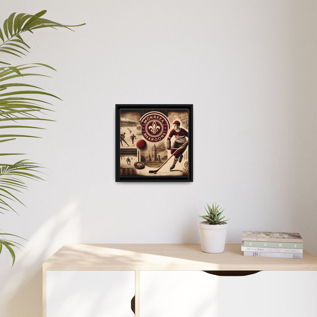 "Vintage Montreal Maroons"  - Matte Canvas, Framed