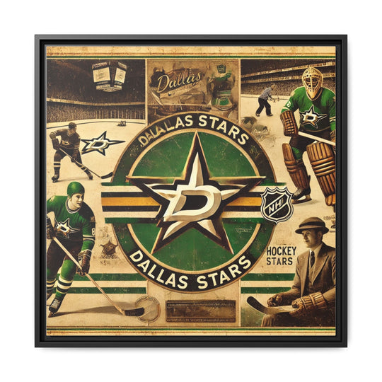 "Vintage Dallas Stars"  - Matte Canvas, Framed