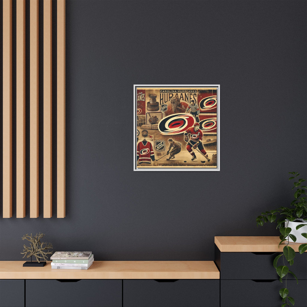 "Vintage Carolina Hurricanes"  - Matte Canvas, Framed