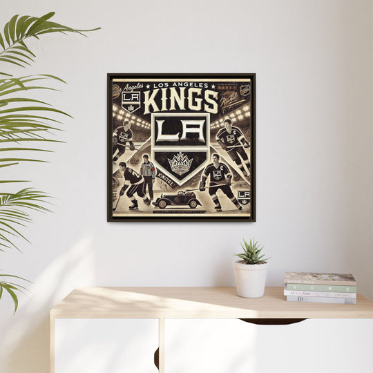 "Vintage LA Kings"  - Matte Canvas, Framed