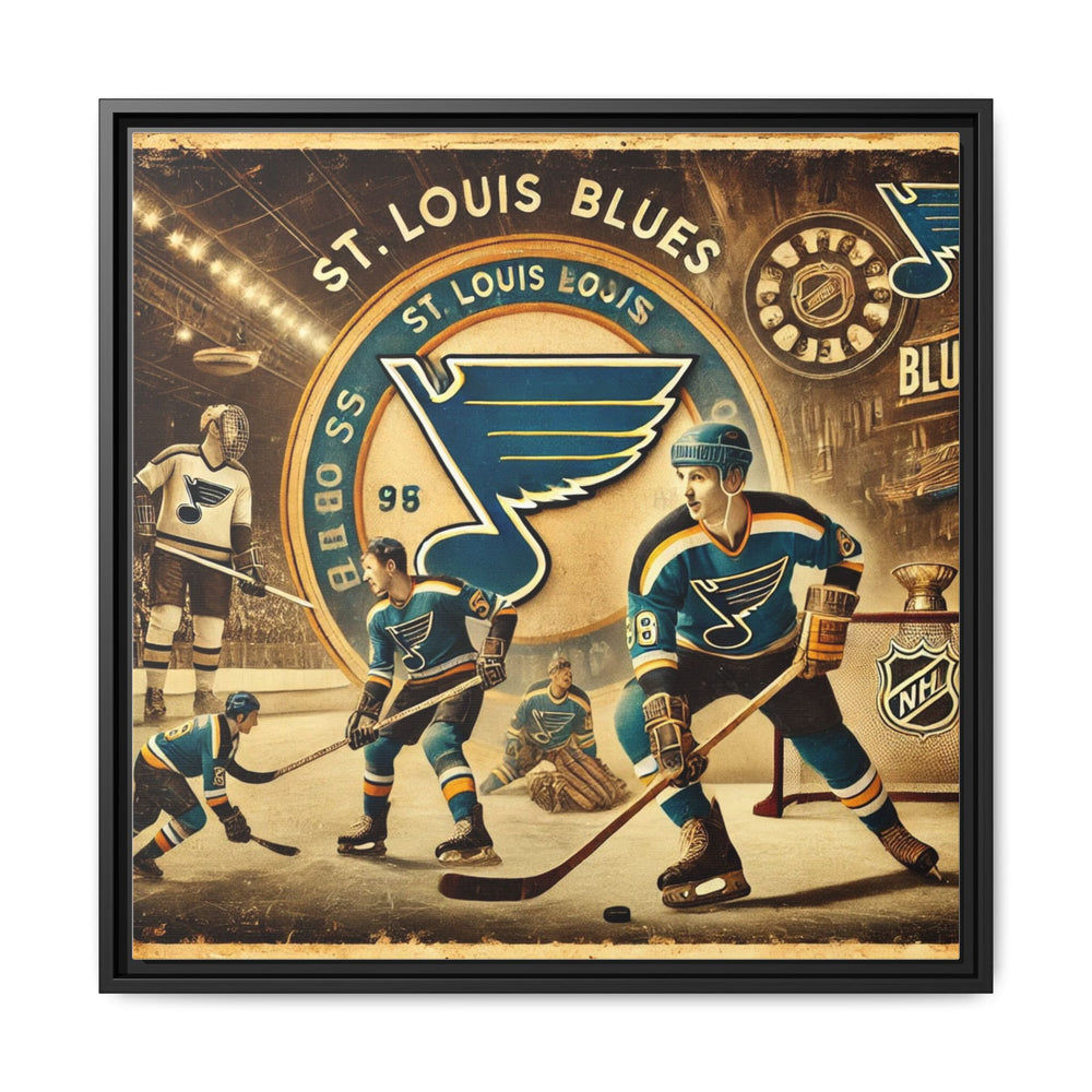 "Vintage St. Louis Blues"  - Matte Canvas, Framed
