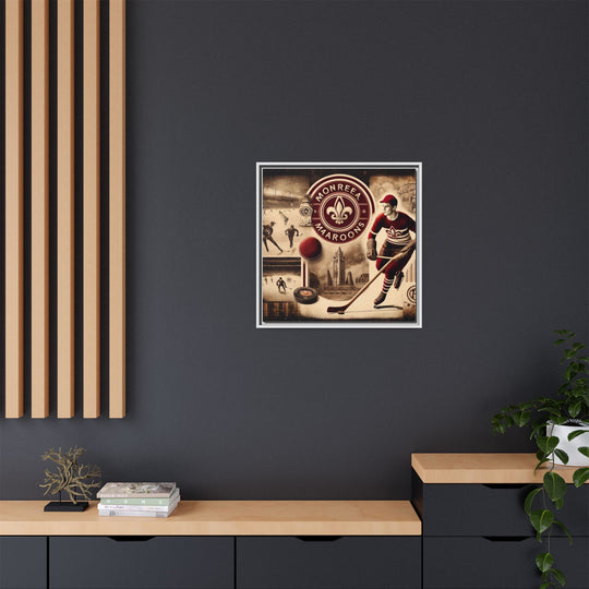 "Vintage Montreal Maroons"  - Matte Canvas, Framed