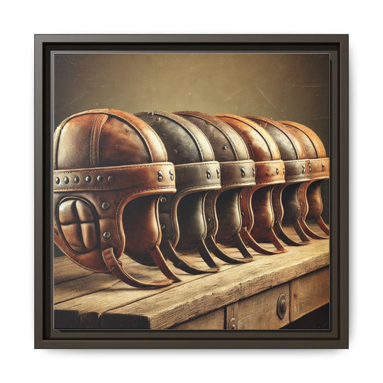 "Vintage Helmets  - Matte Canvas, Framed