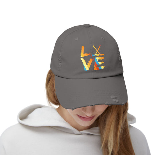 "Colorful Love" Distressed Cap