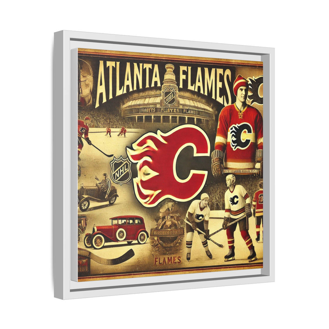 "Vintage Atlanta Flames"  - Matte Canvas, Framed