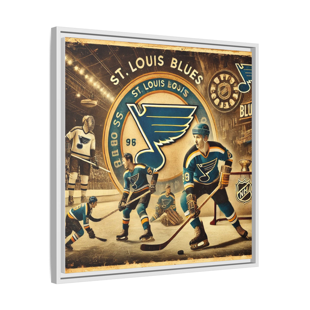 "Vintage St. Louis Blues"  - Matte Canvas, Framed