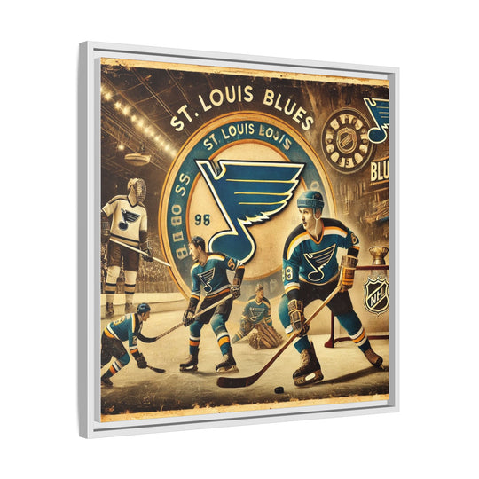 "Vintage St. Louis Blues"  - Matte Canvas, Framed