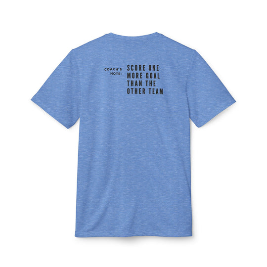 "Coaches Note: Score One More Time" - adidas Sport T-shirt