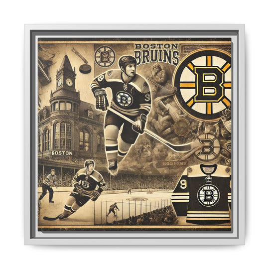 "Vintage Boston Bruins"  - Matte Canvas, Framed