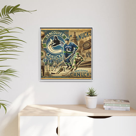 "Vintage Vancouver Canucks"  - Matte Canvas, Framed