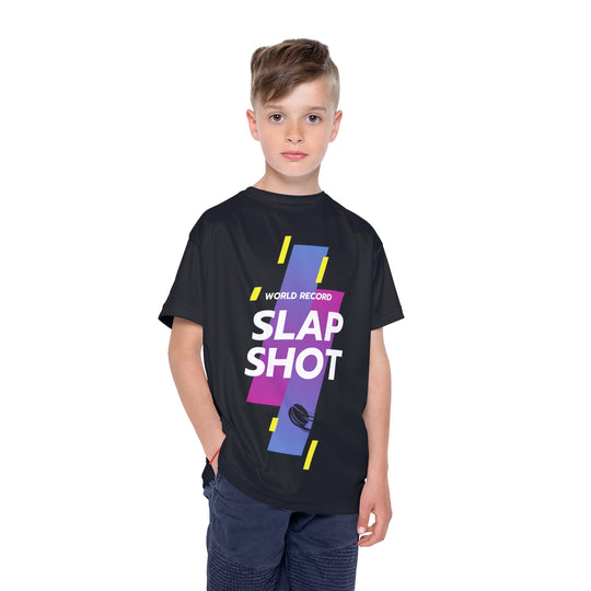 "World Record Slap Shot" - Kids Sports T-Shirt