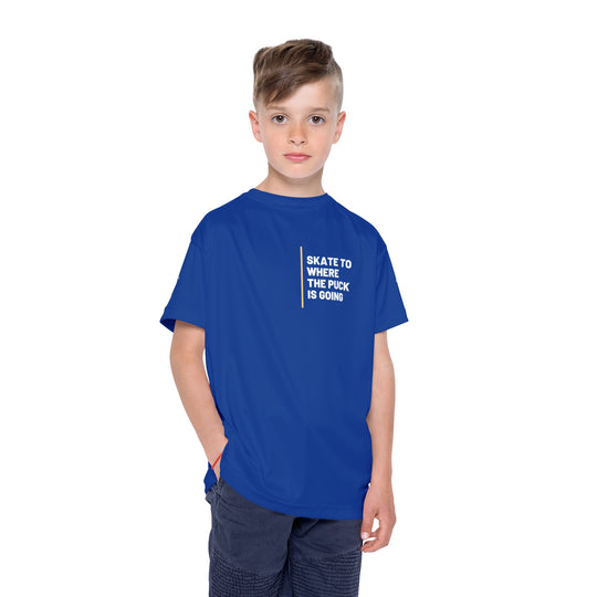 "Skate To Wear The Puck Is Going" - Kids Sports T-Shirt