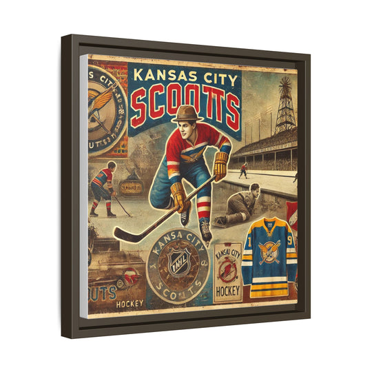 "Vintage Kansas City Scouts  - Matte Canvas, Framed