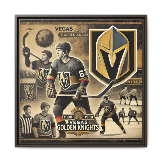 "Vintage Vegas Knights"  - Matte Canvas, Framed