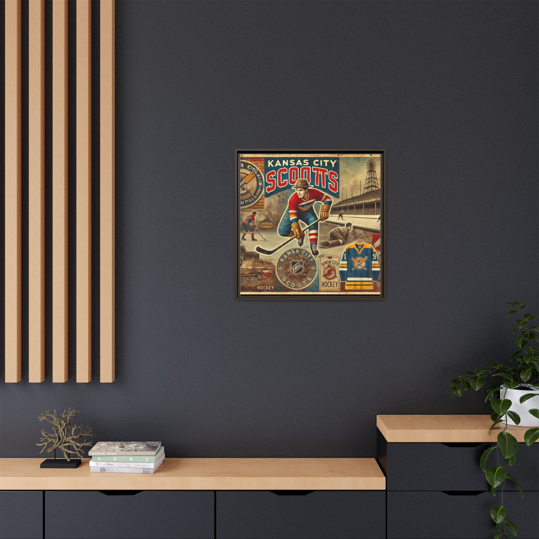 "Vintage Kansas City Scouts  - Matte Canvas, Framed