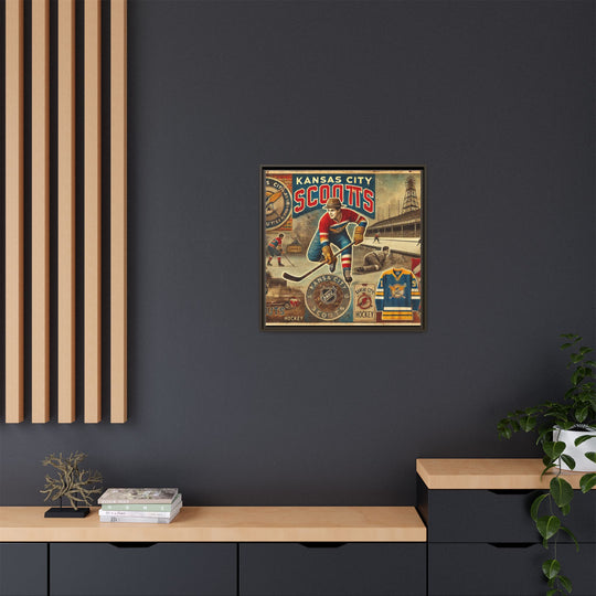 "Vintage Kansas City Scouts  - Matte Canvas, Framed