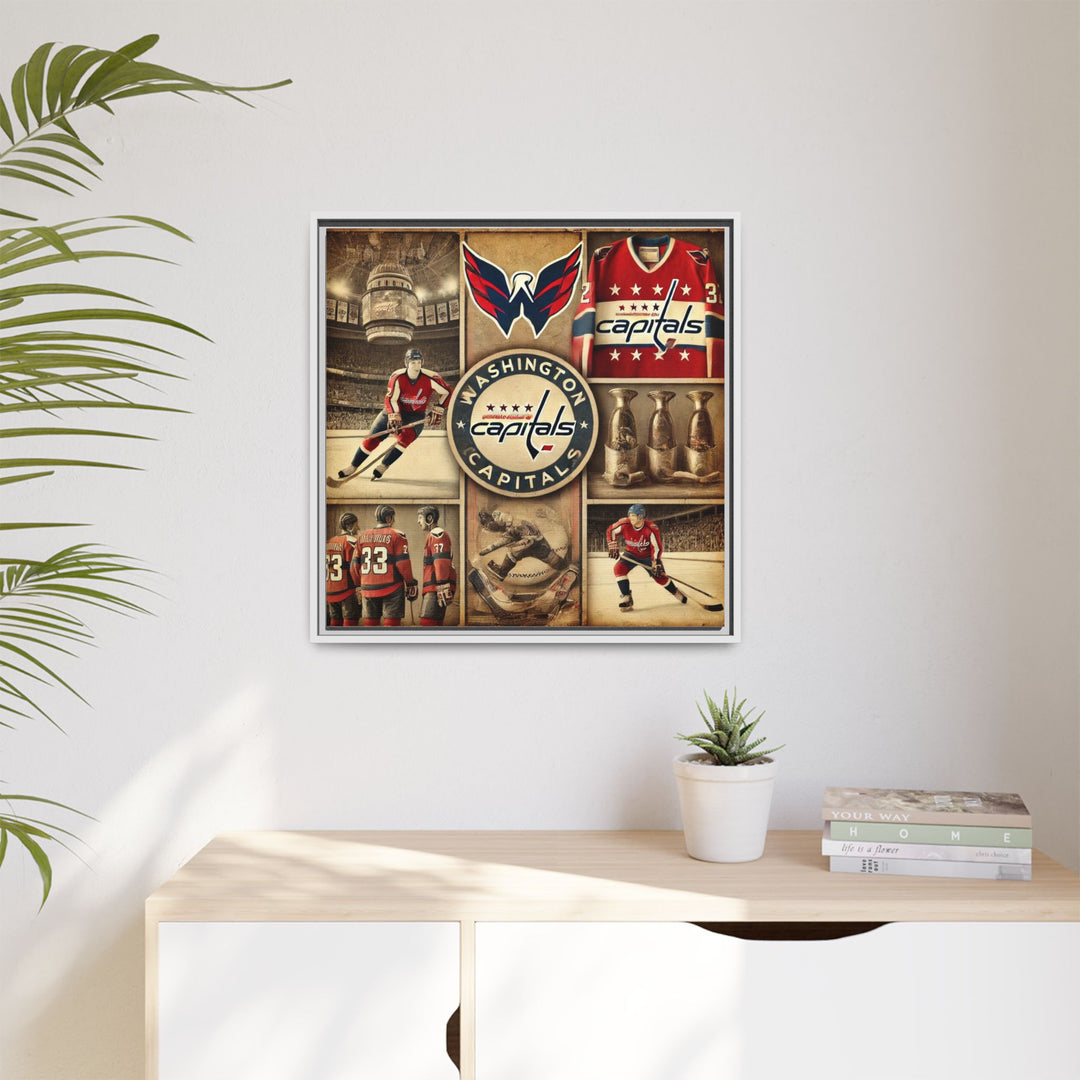 "Vintage Washington Capitals"  - Matte Canvas, Framed