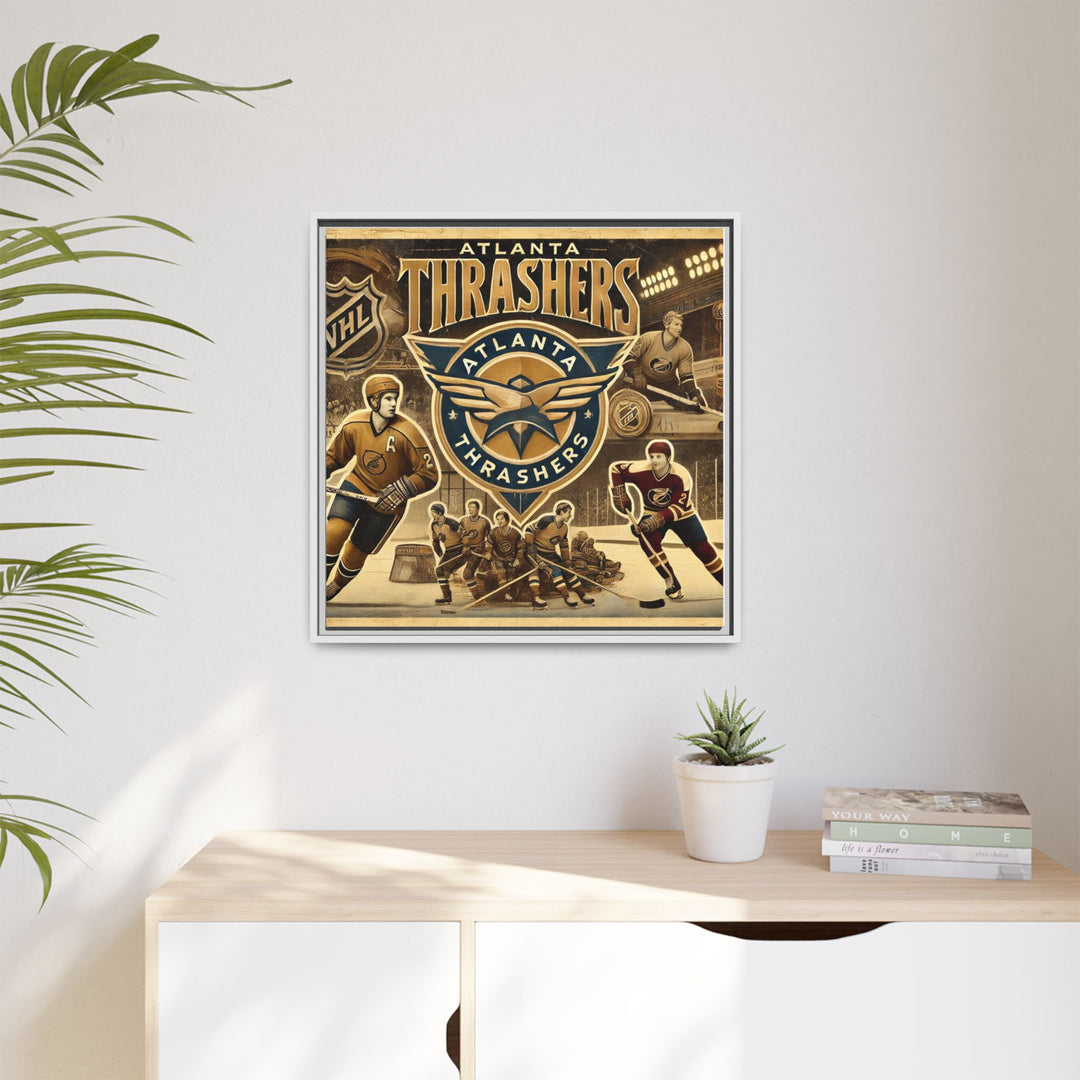 "Vintage Atlanta Thrashers"  - Matte Canvas, Framed