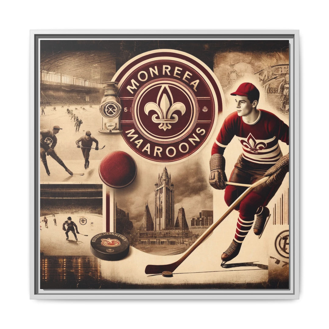 "Vintage Montreal Maroons"  - Matte Canvas, Framed