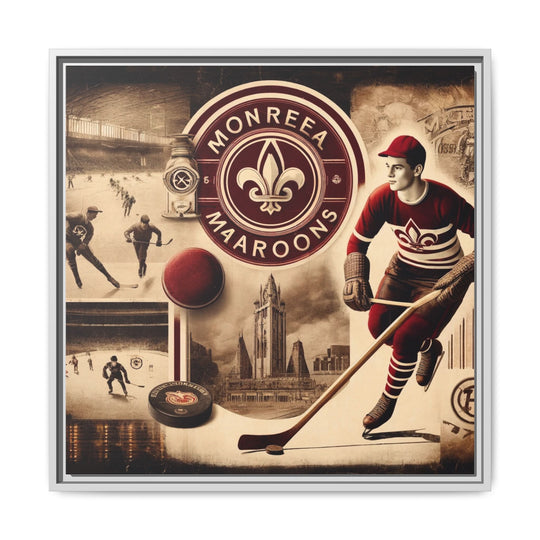 "Vintage Montreal Maroons"  - Matte Canvas, Framed